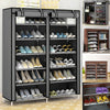 6 Tiers 36 Pairs Shoe Rack Dustproof Shelf Organiser Storage Shoes Cabinet Stand