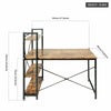 PC Table Study Computer Desk Unit Home Office Workstation Corner Shelve 4 Tier