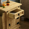 Corona Magazine Table 1 Drawer Mexican Solid Waxed Pine Rack Storage Unit