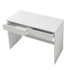 Black Computer Desk 100cm 2 Drawer Dressing Table Wooden Furniture Office