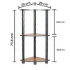 3 Tier Corner Shelf Storage Rack Organiser Display Bookshelf Turn-N-Tube