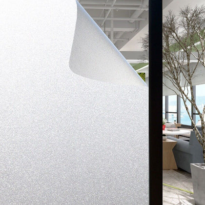 Bubble Free Striped Privacy Window Film Self Adhesive Etched Privacy Glass Vinyl