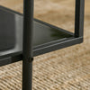 Coffee Table with Tempered Glass Top, Cocktail Table with Storage & Steel Frame