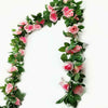 16Heads 7Ft Artificial Faux Silk Flower Rose Leaf Garland Vine Home Party Decor