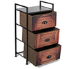 Storage Cabinet Organizer Unit 3 Drawer Fabric Dresser Tower Bedroom Nightstand