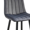2X Bar Stools Velvet Fabric Breakfast Stool Chairs Kitchen Pub GREY High Chairs