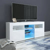 Modern TV Unit Cabinet Stand Sideboard Matt Body And High Gloss Doors LED Light