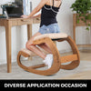 Ergonomic Kneeling Chair Velvet Office Chairs Home Rocking Posture Wood Stool