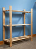SOLID WOODEN STORAGE SHELF 3 & 5 TIER SHELVING UNIT, GARAGE, HOME SHED, BOOKCASE