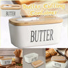 Porcelain Vintage Butter Dish with Lid Kitchen Insulated Storage Box Container