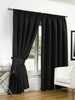 THERMAL BLACKOUT PENCIL PLEAT READY MADE CURTAINS PAIR TAPE TOP + FREE TIE BACKS