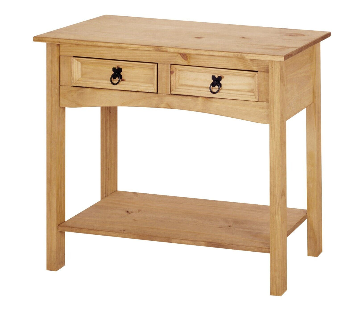 Corona Console Table 2 Drawer - Mexican Solid Pine, Wax Distressed ...