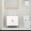 Bathroom Wall Cabinet Storage MDF Cupboard with Door Shelves Cupboard White