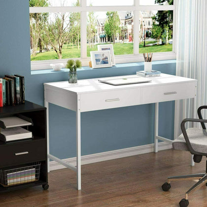 Computer Desk Wooden Laptop Workstation PC Table Drawer Shelf Office Home 100CM
