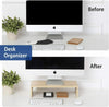 Computer Riser Monitor Stand Tidy PC Laptop Screen Desk Storage Printer Rack UK