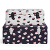 Storage Trunks Set of 2 Chest Polka-Dot Velvet Rose Gold Case Box Organiser
