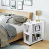 White Bedside Table Drawer Cabinet Small Side End Table Nightstand Storage Shelf