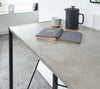 Industrial Style Metal Frame Wooden Desk Folding Computer Table Concrete Effect