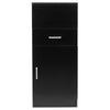 Modern Black Barber Cabinet Salon Station Beauty Spa Storage Cupboard Furniture