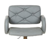 GREY ALICANTE GAS LIFT BAR STOOL, BREAKFAST KITCHEN BAR ETC, PADDED ARMS & BACK