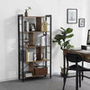 4 Tier Bookcase Shelving Unit Metal Wood Storage Display Shelf Stand Bookshelf