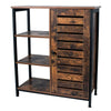 Industrial Storage Cabinet Freestanding Cupboard Sideboard w/ 3 Shelves & Door