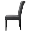 2x Fabric Dining Chair Accent Button High Back Tufted Kitchen Chairs Lounge Seat