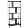 Vintage industrial 5 Tier Bookshelf Storage Rack Ladder Shelf Organizer Stand