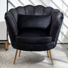 Scallop Back Armchair Lotus Petal Tub Seat Lounge Occasional Accent Sofa Chair