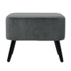 Retro Storage Ottoman Stool Box Upholstered Footstool Velvet Pouffe Padded Chair