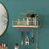 Wall-Mount Floating Wall Shelves Hanging Storage Display Golden Home Office Déco
