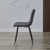 2X Grey Velvet Dining Chairs Metal Legs Office Chairs Dining Room Kitchen Modern