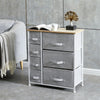 Fabric Bedside Cabinet 7 Drawers Side Table Standing Storage Unit Grey Xmas Gift