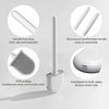 Silicone Toilet Brush with Toilet Brush Holder Set Wall-Mounted Cleaning Brush
