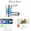 Modern Bathroom Basin Taps Hot & Cold Pair Twin Chrome Single Handle Solid Brass