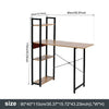 Computer Desk PC Table Study Unit Home Office Workstation Corner with Shelves UK