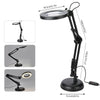 LED Desk Lamp Magnifying Magnifier Glass With Light Stand Clamp For Repair Read