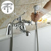 UK Traditional Bath Filler Shower Mixer Tap with Handset Bathroom Taps Chrome