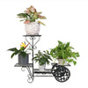 Bicycle Style Corner Flower Stand Craft Bonsai Frame Plant Pot Rack Home Garden