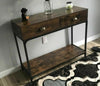 Industrial Console Table Vintage Rustic Sofa Table Sideboard Slim Cabinet Unit