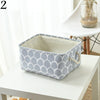 Canvas Fabric Storage Basket Folding Box For Laundry Basket With Handle-