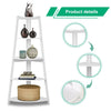 White 5 Tier Corner Bookshelf Display Shelving Storage Home Office Plant Stand
