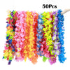 Garlands Hawaiian Flower Necklace 20/36/50 Lei Pack of Flower Beach Party Decor
