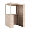 Large Garden Bar Shed Outdoor Wooden Drinks Hatch Patio Party with Storage Shelf