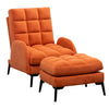 Velvet Recliner Armchair Chaise Longue Sofa Chair Bed Sleeper Lounger+Footst