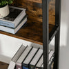 Large Computer Desk Laptop Pc Home Office Corner Table Bookcase Industrial Metal