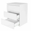 Modern White Bedside Table Cabinet Chest of Drawers Nightstand 3 Storage Drawers