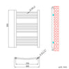 Bathroom Heated Towel Rail Radiator Chrome Straight / Curved / Square Shape