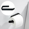 Black Modern Bathroom Wall Accessories Square Toilet Roll Paper Holder Rack UK (Black)