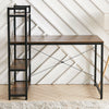 Wooden Computer Desk PC Study Table with 4 Tier Shelves Home Office Workstation
